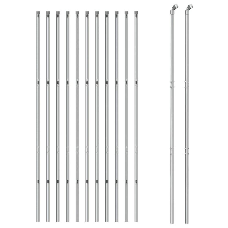Vidaxl clôture à mailles losangées argenté 1,6x25 m 154012_1