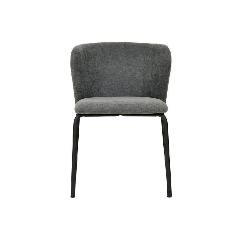Break - Chaise empilable en tissu gris foncé_1