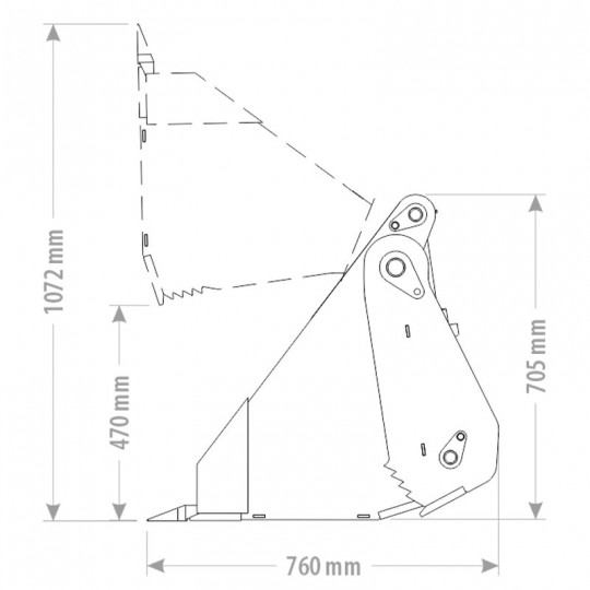 Godet 4 en 1 pour mini chargeuse ou petit engin_1
