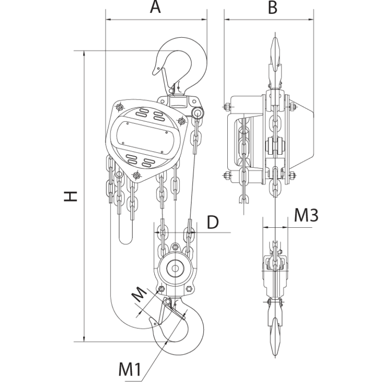 Palan manuel à chaîne HADEF® 8/12 - Levage vertical de charges - REF : 60100_1