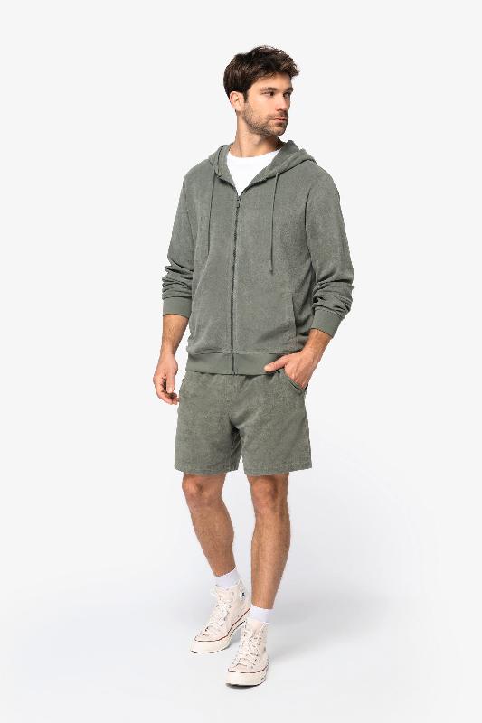 Sweat-shirt écoresponsable en éponge zippé à capuche homme - Réf: NS419 - 80% coton biologique, 20% polyester recyclé - Fabriqué au Portugal_1