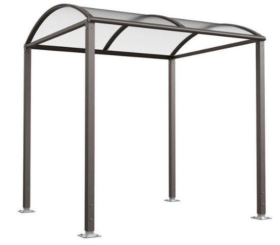 Abri vélos Voûte - Structure en acier galvanisé - Toiture en aluminium - Polycarbonate anti-UV_1