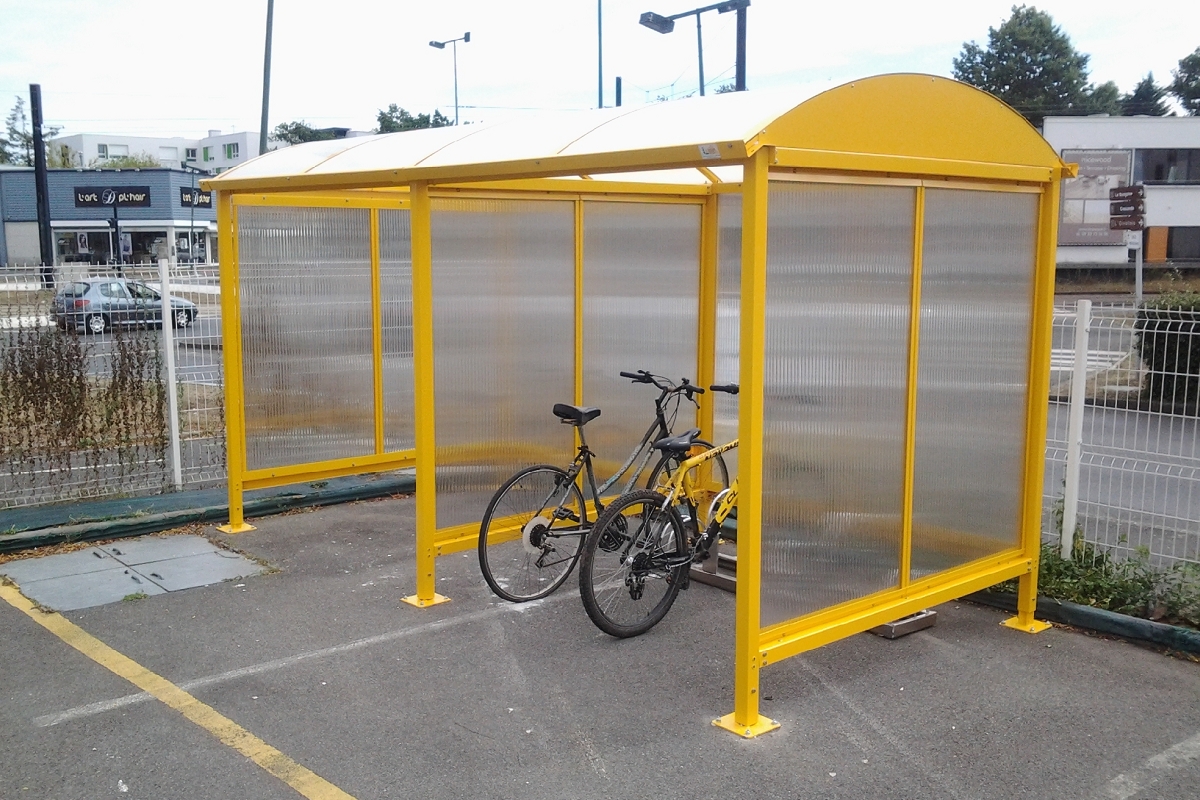 Abris 2 roues à toit arrondi pour vélos, motos et scooters - Série ATE - Sur mesure - Dimensions modulables et options personnalisables_1