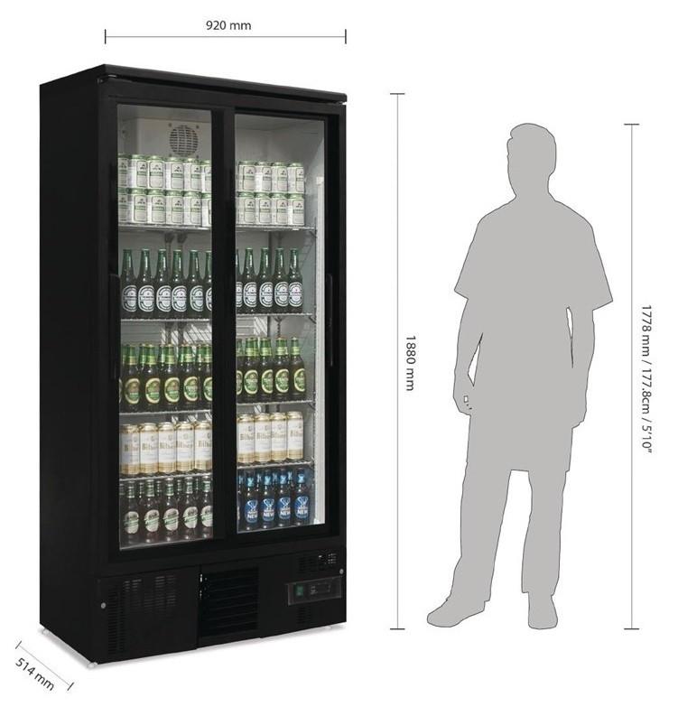 Arrière-bar vertical double porte coulissante 490 litres_1