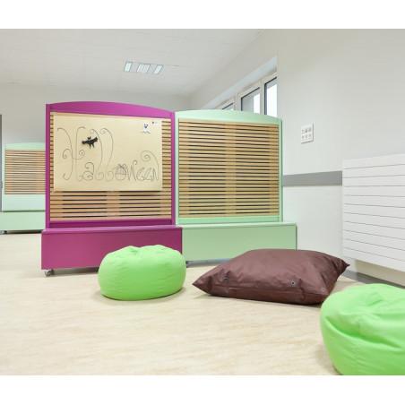 Cloison acoustique avec bac de rangement - Classe feu M1 - Usage professionnel_1