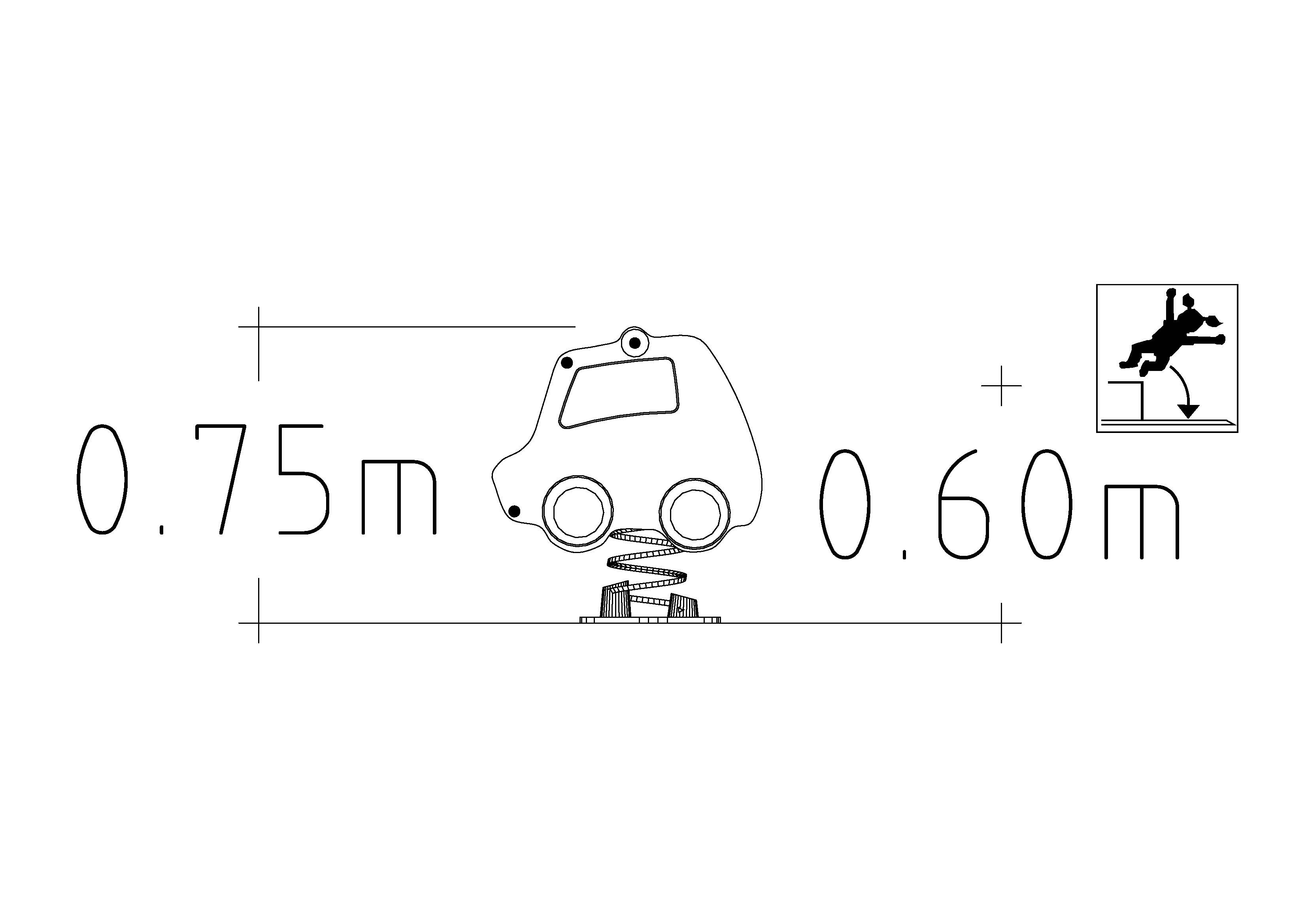 Jeu sur ressort 1 place - Siry réf 8044762 - Hags - Blanc - Fondation à enterrer_1