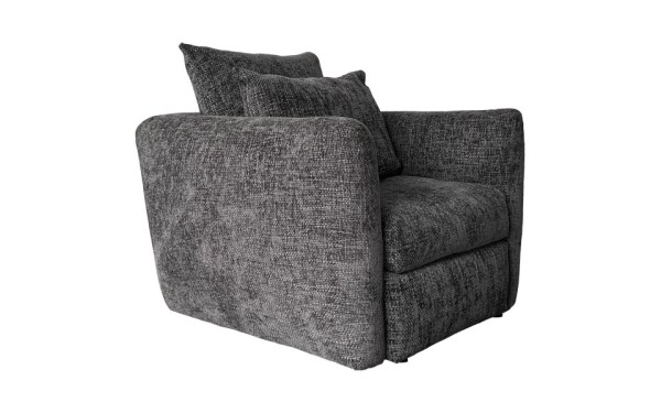 Petit fauteuil Faro 85 cm - Home Spirit - Style baroque en velours, structure en hêtre et coussins en plumes_1