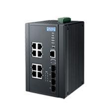 Switch industriel managé - 4 ports FO, 6 ports POE, 2 Mega POE 90W - Réf: EKI-7712G-4FMPI-AE_1
