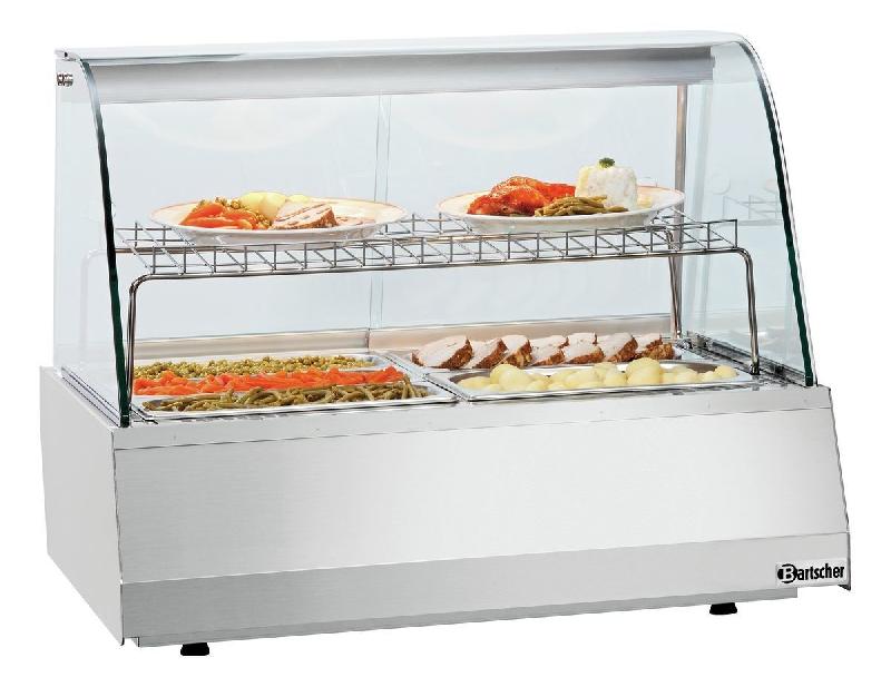 Vitrine chauffante 2/1gn verre bombé - bartscher_1
