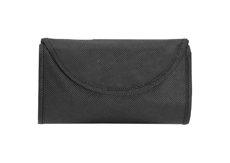 Sac shopping pliable - Non-woven 70 g/m² - Noir - Taille pliée 185×87 mm_1
