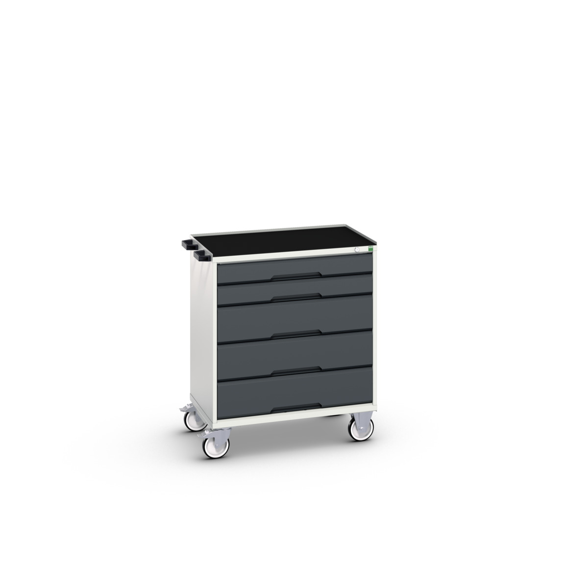 Servante roulante Verso - 5 tiroirs - dessus avec 3 rebords - 800x550x965mm_0