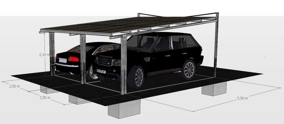 Carport pour habitations, entreprises, commerces et centres commerciaux_1