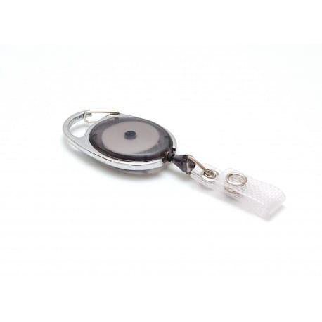Enrouleur zip ovale avec attache ceinture - élégant et pratique pour badge de proximité_1