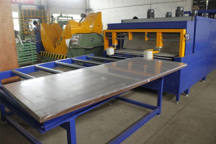 Machine d'emballage rétractable pour portes et panneaux - système automatique avec film PE_1