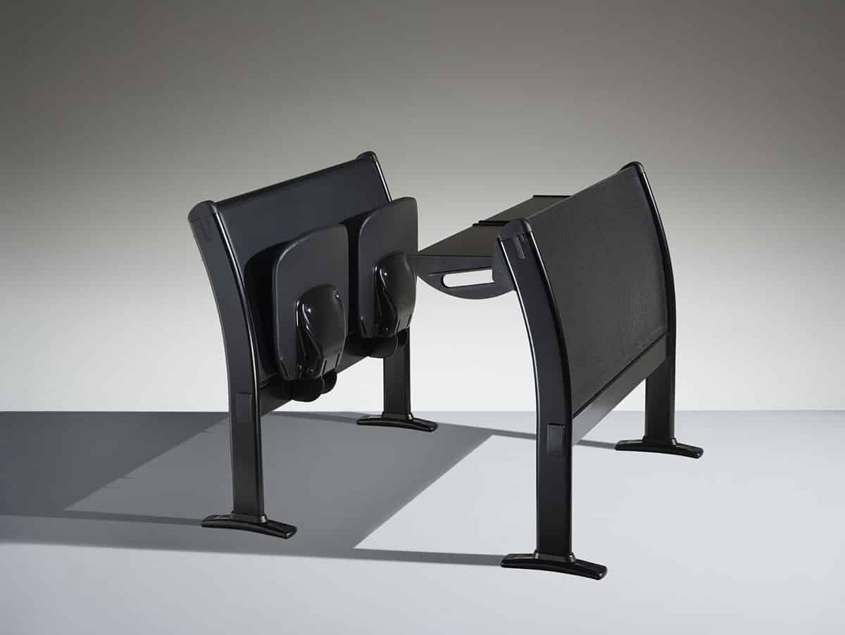 Siège d'amphithéâtre avec table modulable en rangée droite pour les universités, salles de formation - Q3000 - ATOMA_1