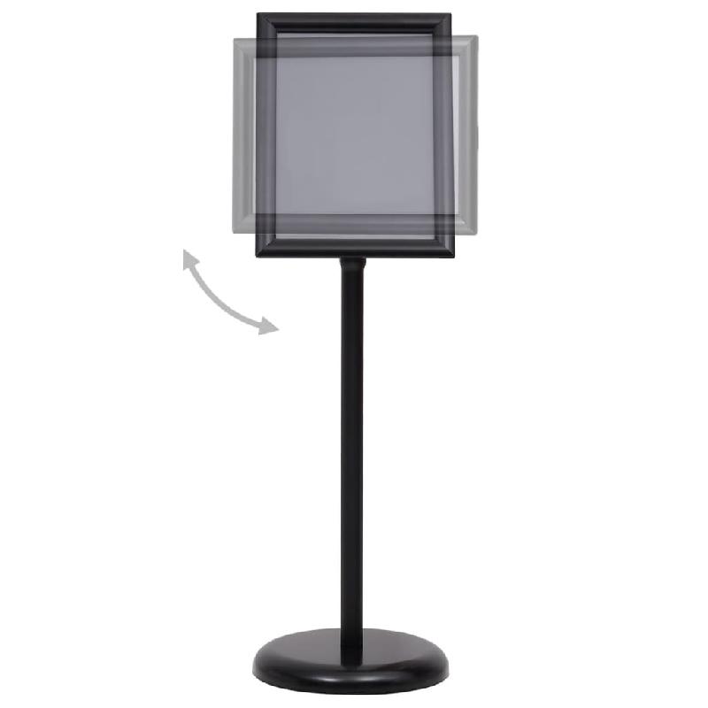 Vidaxl support d'affiche a4 sur pied noir alliage d'aluminium 51208_1