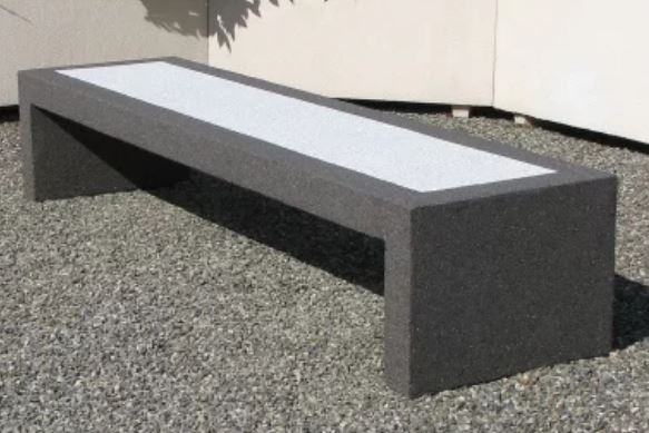 Banquette Sylvestre en béton armé - Longueur variable 1.5 à 2.2 m - Traitement hydrofuge et anti-taches_1