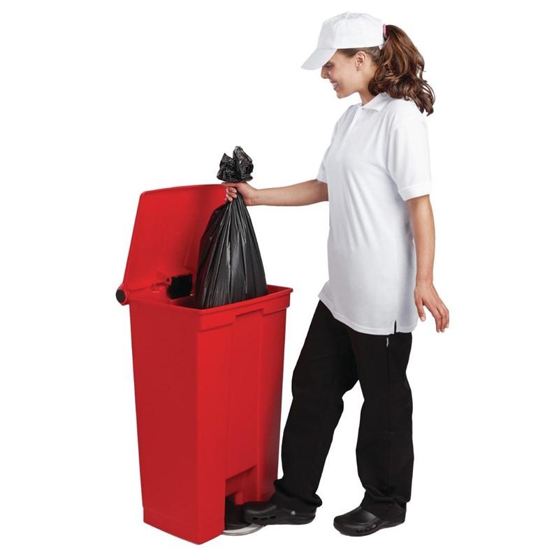 Conteneur à pédale rouge 87L | Rubbermaid - L629_1