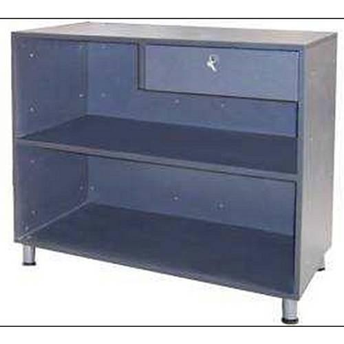 Kit structure comptoir double anthracite facades blanches laquees banko_1