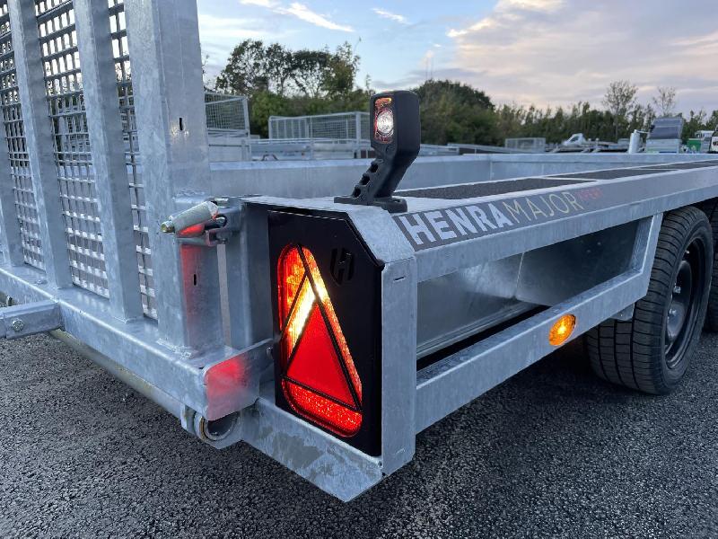 Remorque porte engins HENRA type MT 350x190 - PTAC 3500Kg - Transport matériaux lourds, 2 roues, quads, scooter, engins - Référence -39440_1