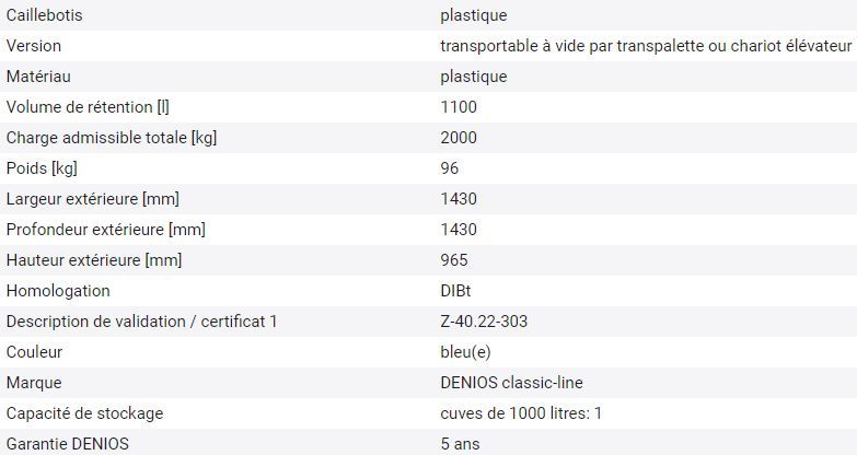 148303W - Bac de rétention en polyéthylène - stockage acides, bases et produits chimiques non inflammables_1