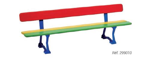 Banc Mora Junior - Longueur 1500 mm, Hauteur d'assise 270 mm - Structure en fonte d'acier et bois exotique - 299010 - Jesignale_1