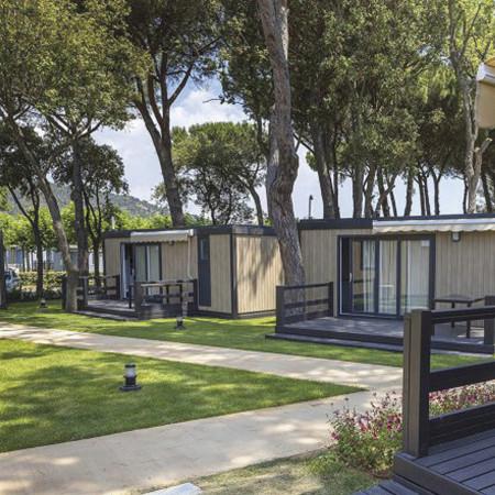 Borne lumineuse OMO IP55 - E27 23W vert [5385] - Éclairage public extérieur_1