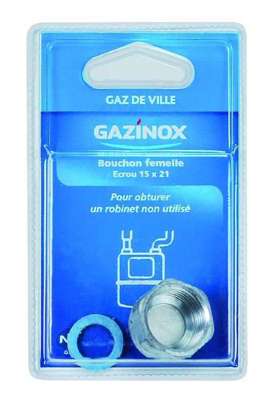 Bouchon gaz femelle GAZINOX pour gaz naturel - dimensions compactes et léger_1