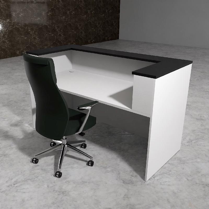 Bureau d'accueil Delta First - Mobel Linea - 144, Blanc et noir_1