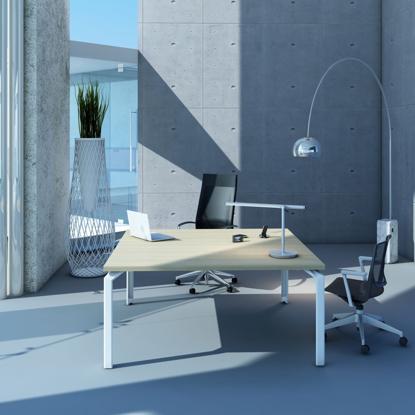 Bureau droit haut de gamme et ergonomique pour espace professionnel_1