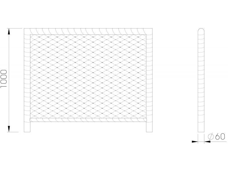 Barrières urbaines GC3700 - Urban'NT - garde-corps en inox 304L avec remplissage filet inox 316L_1