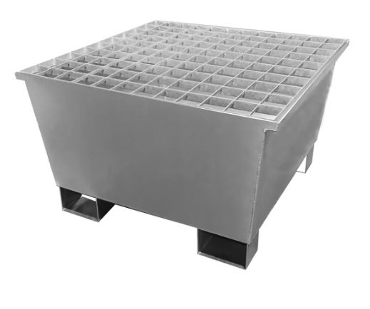 Bac de rétention conique en acier 1 fût avec une Capacité de rétention de 220 litres - BG1UC - DELAHAYE INDUSTRIES_1