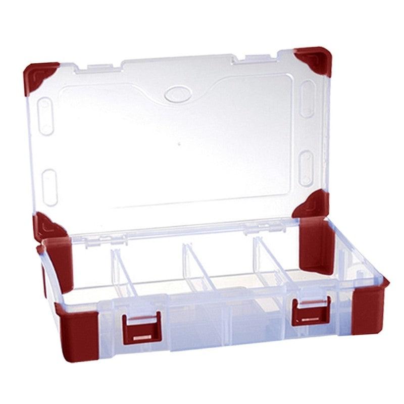 Boîte à compartiments et coins caoutchouc - Rouge / 240 x 170 x 60 mm_1