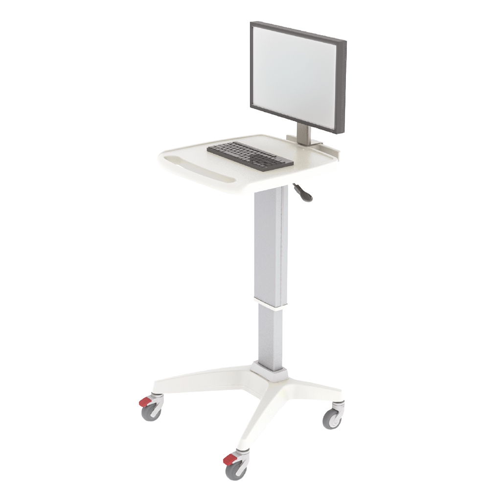 Chariot informatique économique - all-modul - avec bac de rangement et support VESA réglable_1