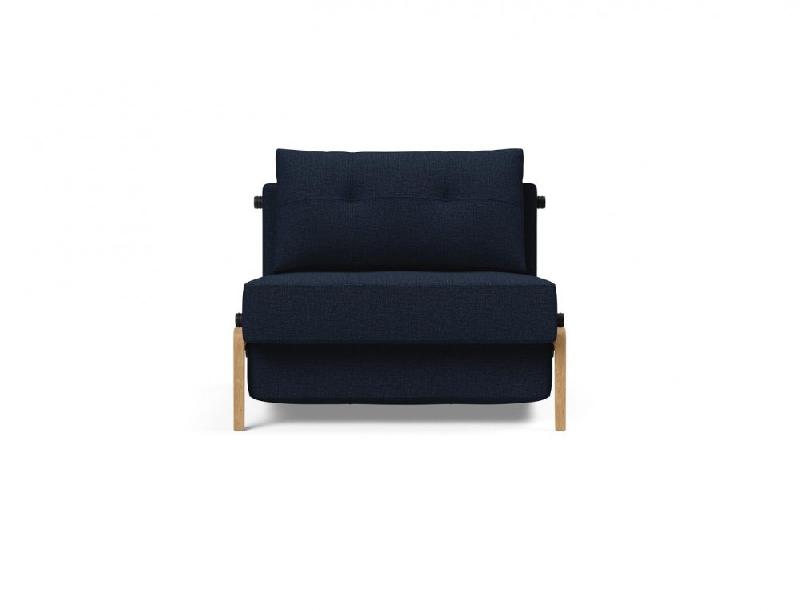 Fauteuil convertible design INNOVATION LIVING Sofabed Cubed 02 Wood Mixed Dance Blue - Lit 200x90 cm_1