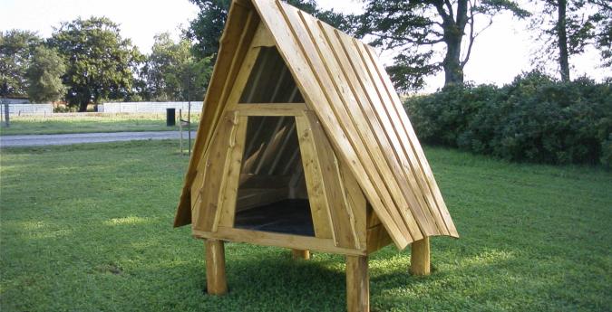 Maisonnette de jeu en robinier Sileth réf-8038414 - Hags - 2400x1950x2300 mm - tranche d'âge 3-12 ans_1