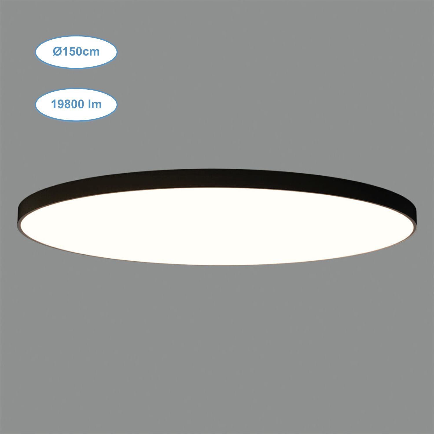 Plafonnier Led Ø150cm - 260W - 19800lm - Blanc ou Noir - Variation en Option_1