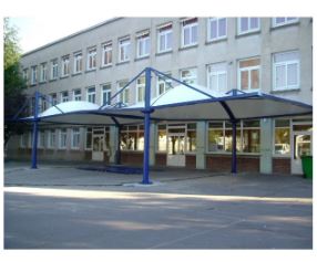 Préau 137m2 - 2 structures juxtaposées - 4 poteaux_1