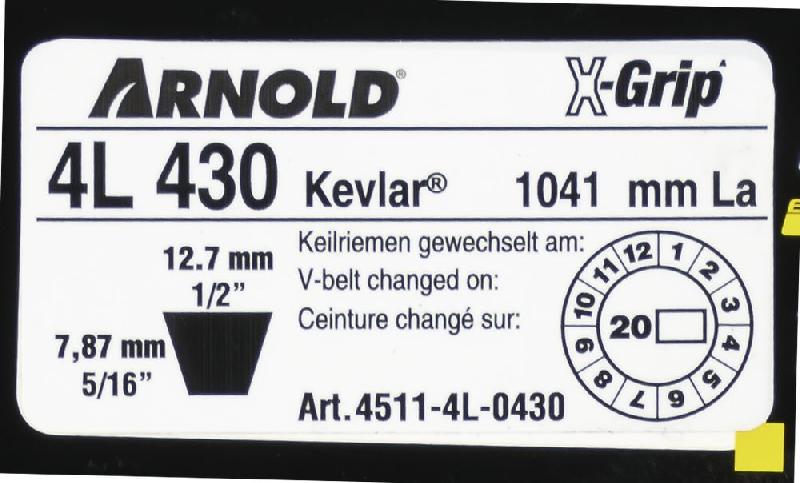 Courroie trapézoïdale X-Grip V - type 4L430_1
