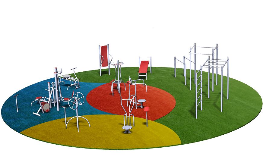 Parcours de santé fitness gamme Peps - PEPS02 - 14m de longueur et largeur_1