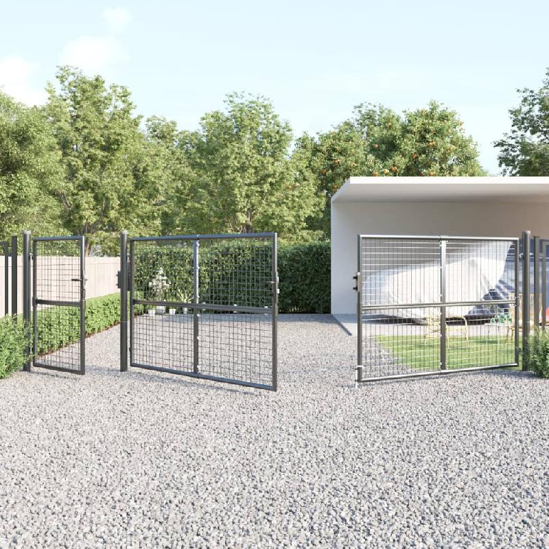 Vidaxl portal de jardin maille anthracite 500x175 cm acier galvanisé 154549_1