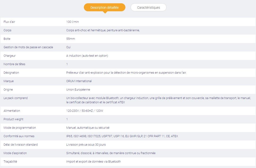 Bclo1132 - biocollecteur d’air Alliance Bio Expertise - boîte 55mm - certifié anti-explosion ATEX avec traçabilité Bluetooth et peinture antibactérienne_1