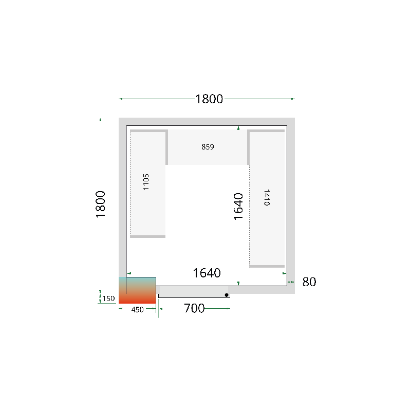Kit de rayonnage pour Chambres Froides Tefcold CRPF1818_1