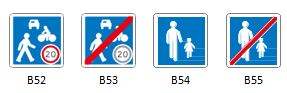 Signaux de zone de circulation type B - différentes dimensions disponibles - réglementation implantation_1