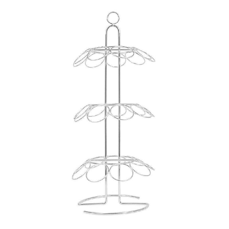 Support en métal argent pour 27 cônes Ø18x42,5cm_1