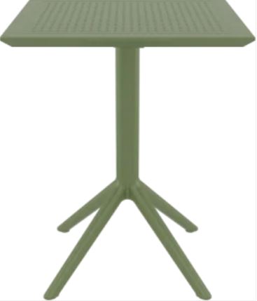 Table pliante carrée - Lot de 4 - 60 cm rabattable - SKY_1