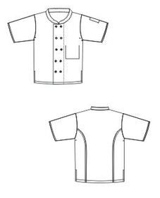 17a110 - Veste de cuisine MC - P.B.V - Blanc - 100% coton serge 210 g/m² - 2 fentes d'aisance_1