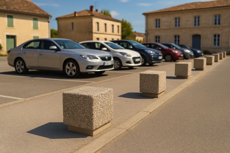 Borne dissuasive en béton carré - article 582 - 45x45x55 cm - 240 kg_0