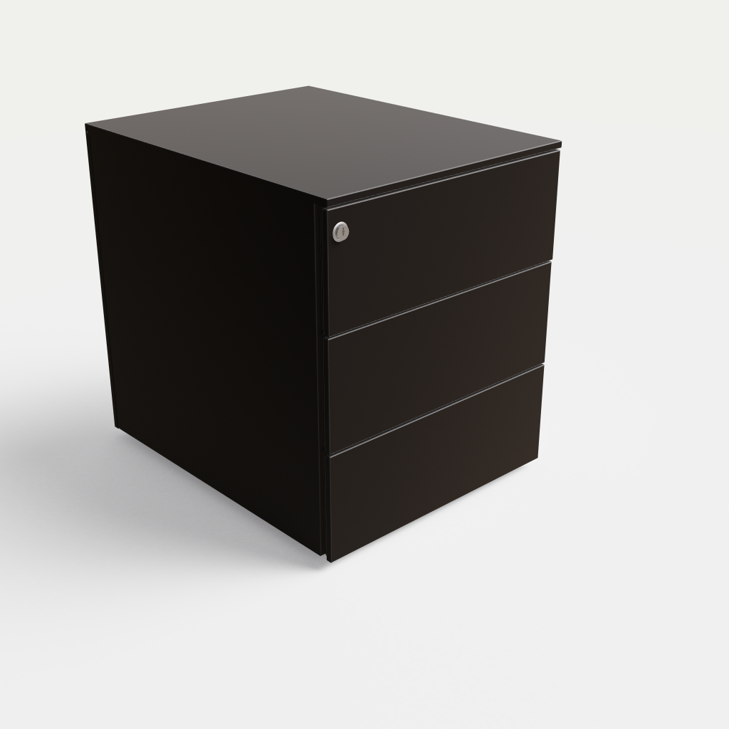 Caisson mobile en métal - L 42 x P 53 x H 50,5 cm_1