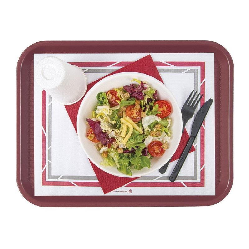 Set de table en papier blanc pour plateau fast food 25x31cm par 2000_1